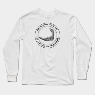 Treehopper - We All Share This Planet - insect on white Long Sleeve T-Shirt